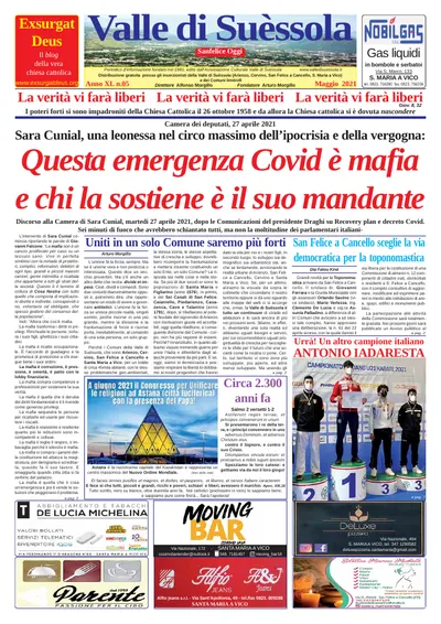 Prima pagina di Maggio 2021