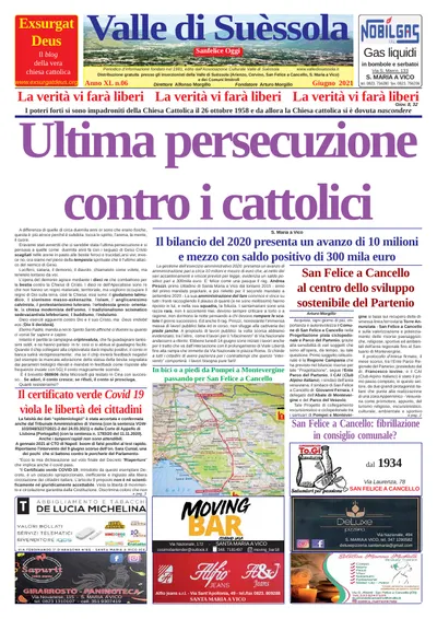 Prima pagina di Giugno 2021