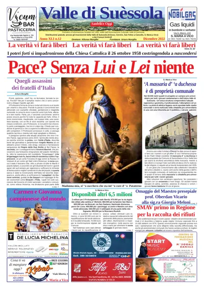 Prima pagina di Dicembre 2022