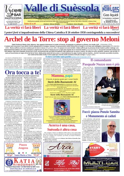 Prima pagina di Ottobre 2023