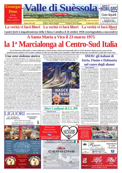 Prima pagina di Febbraio 2025