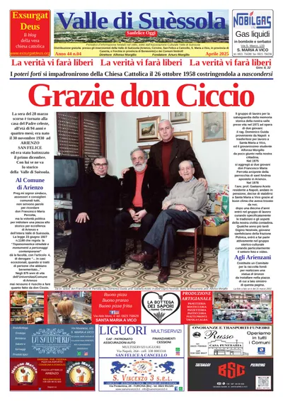 Prima pagina di Aprile 2025