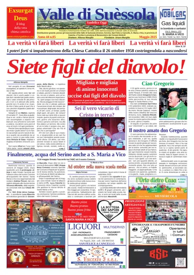 Prima pagina di Maggio 2025
