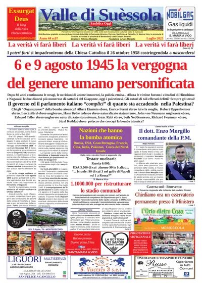 Prima pagina di Luglio 2025