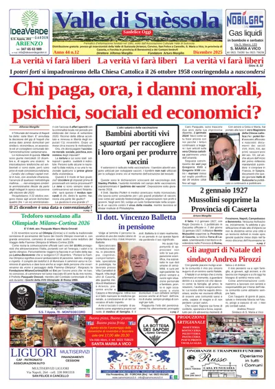 Prima pagina di Dicembre 2025